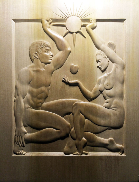 Embody, Wood Carving, 17 x 13 x.75, 2015