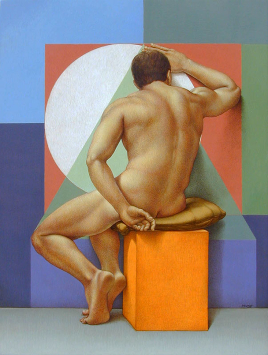 Michael Bergt, Geometry, Egg Tempera, 24" x 18", 2002