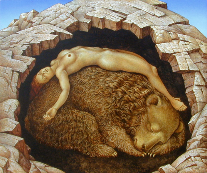 Michael Bergt, Hibernation, Egg Tempera, 15" x 18", 2001