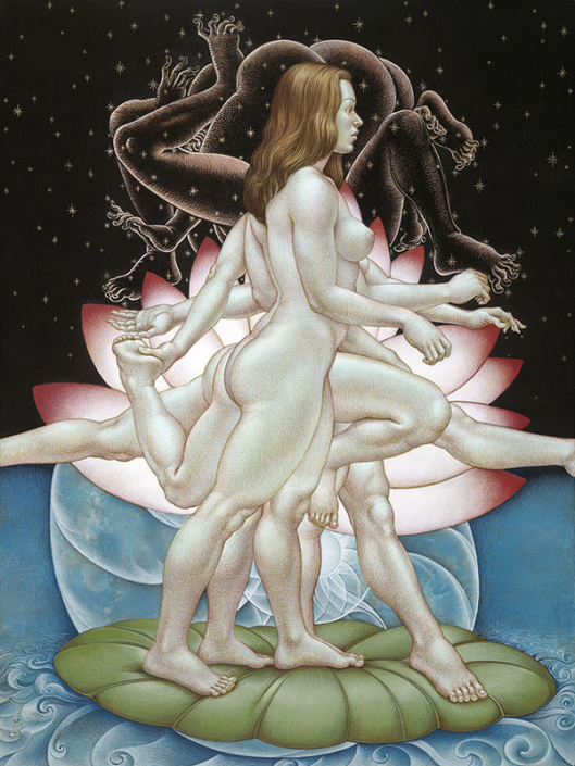 Michael Bergt, Lotus, Egg Tempera, 24" x 18", 2007