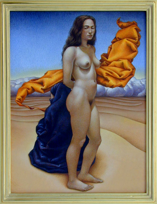 Michael Bergt, The Drape, Egg Tempera, 16" x 12", 2002
